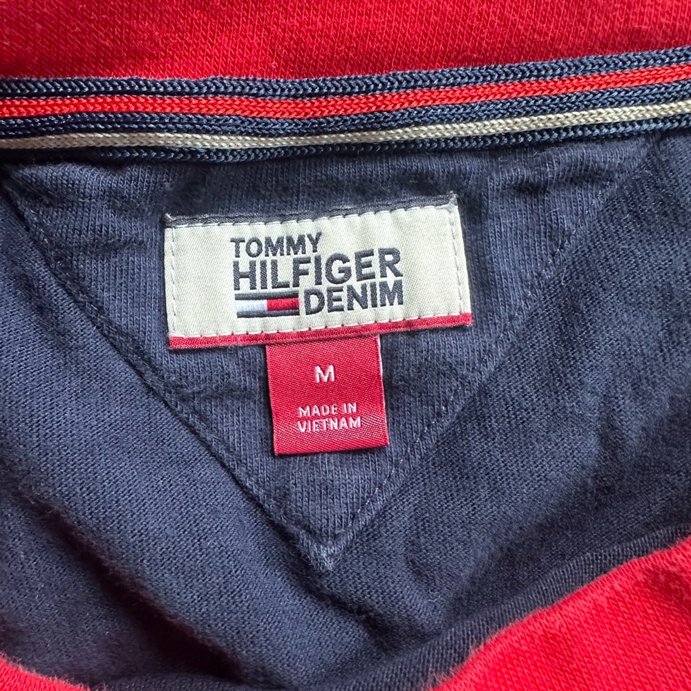 Tommy Hilfiger Denim Navy and Red Top
